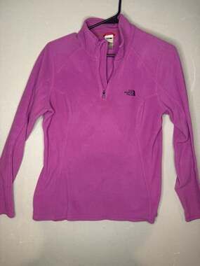 The North Face Women's TKA Glacier 1/4 Zip Fleece Pullover Purple Size Medium